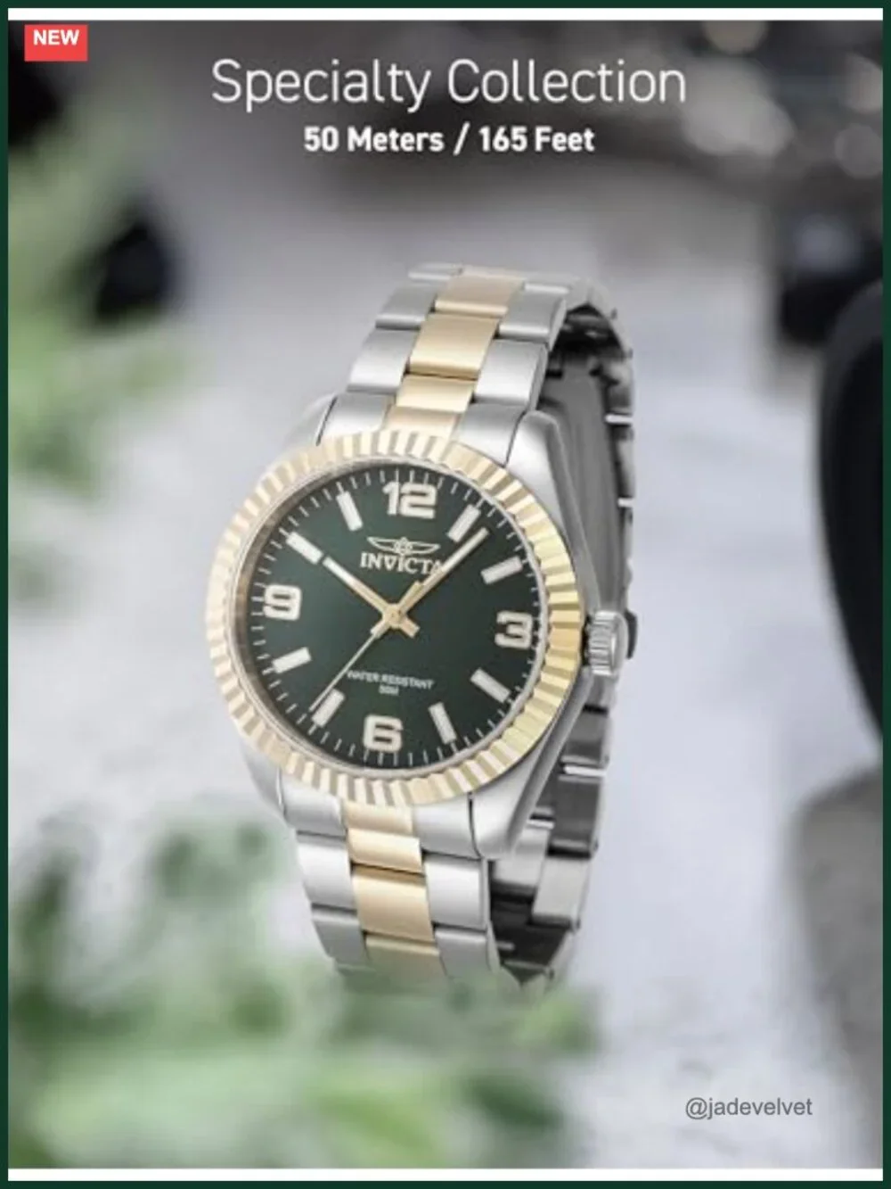 Invicta Specialty Quartz Analog Women's Watch with Foldover Clasp and 50m Water